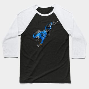 Triumph Daytona Gecko Blue Baseball T-Shirt